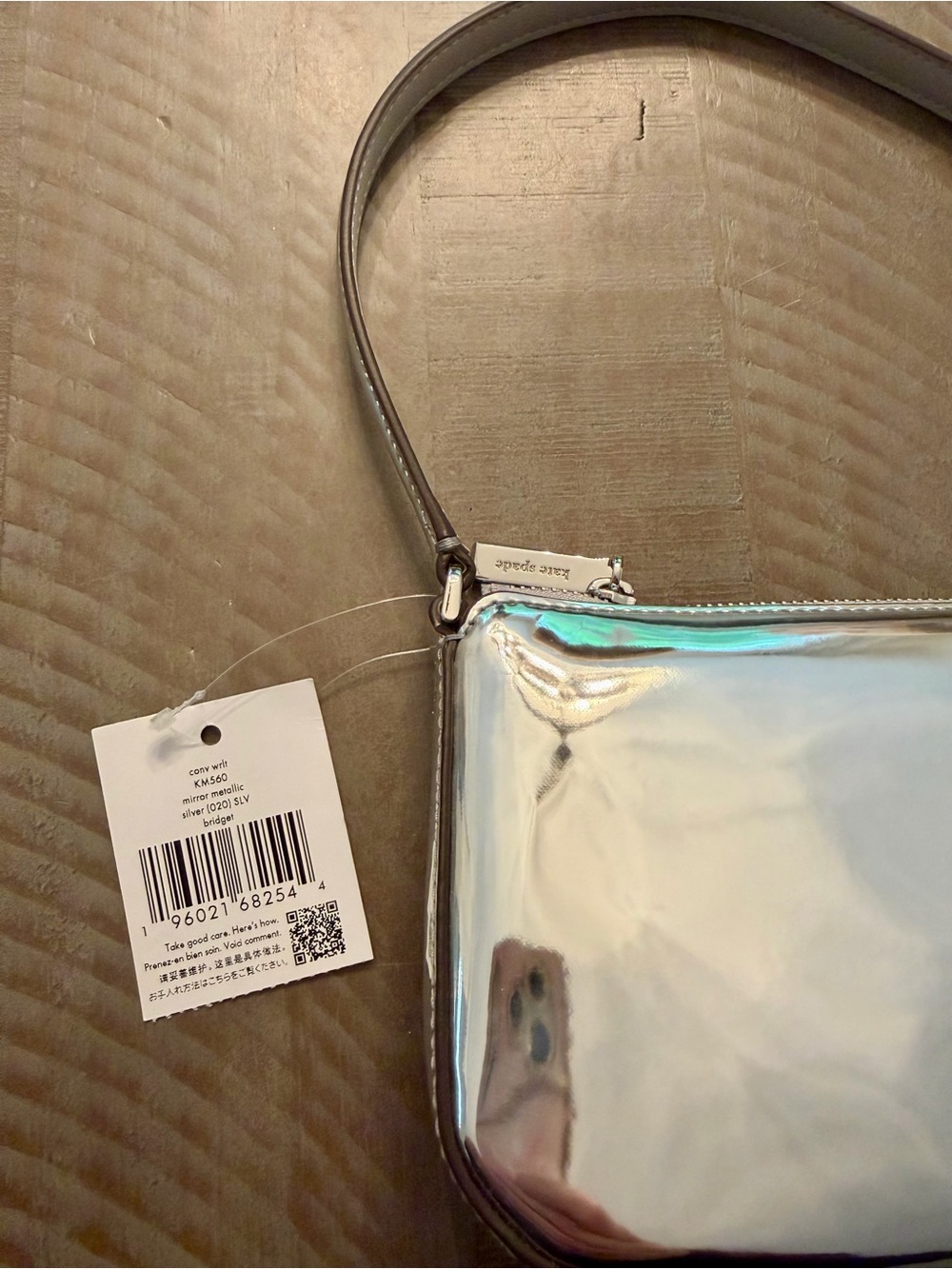 Kate Spade Bridget Bag in Mirrors Metallic Silver NEW! - Picture 3 of 5